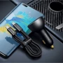 Зарядное устройство Baseus Car Charger USB+USB-C 140W with USB-C Cable Black (CGZX070001) фото 6