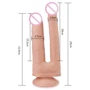 Двойной фаллоимитатор LoveToy Skinlike Soft Dong Double Penetration Soft Cock