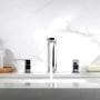 Смеситель для раковины Lefton Widespread 2-handle Bathroom Faucet with Temperature Display-BFWS2402 Chrome: Длина излива, см 20