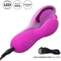 CalExotics DazzLED Radiance - вибратор кролик с LED подсветкой, 12.75x3.25 см