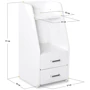 Тумбочка Mealux BD-C12 White с надстройкой (BD-C12 W): Тип Тумбочка