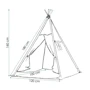 Детская палатка Springos Tipi XXL вигвам бело-серая (TIP07)