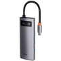 Адаптер Baseus Adapter USB-C to 3xUSB 3.0+HDMI+USB-C PD Gray (WKWG020013): Додаткові роз'єми USB-C