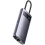 Адаптер Baseus Adapter Metal Gleam Series USB-C to 3xUSB3.0+RJ45 Grey (WKWG070113): Интерфейс подключения USB-C