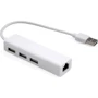 Адаптер Vinga Adapter USB to 3xUSB2.0+RJ45 White (VCP2H3USB2LANWH): Колір белый