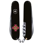 Мультитул Victorinox Huntsman Army 91мм/15 функций/черный /Эмблема СВ ВСУ (1.3713.3_W0020u): Тип мини-мультитул