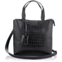 Женская сумка тоут Giorgio Ferretti черная (SHIGF2019831-black): Фактура Тиснение, Матовая