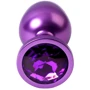 Анальная пробка с кристаллом Metal By Toyfa Purple Anal Plug Аmethyst
