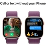 Apple Watch Series 10 46mm GPS + Cellular Rose Gold Aluminium Case with Plum Sport Loop (MWY83)