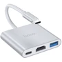 Адаптер Hoco Adapter HB14 USB-C to USB3.0+HDMI+USB-C PD Silver