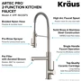 Змішувач для кухонного миття Kraus Artec Pro KPF-1603SFS