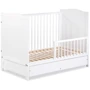 Детская кроватка Klups Felix 120X60 с ящиком и перегородкой белый