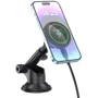 Держатель XO Car Holder CX017 Wireless Charger 15W Black for iPhone 16 I 15 I 14 I 13 I 12 series фото 5