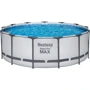 Бассейн Bestway каркасный круглый 396-122 см (5618W) (12690 л, фильтр-насос 220V, лестница, крышка-чехол) фото 1