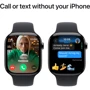 Apple Watch Series 10 46mm GPS + Cellular Slate Titanium Case with Black Sport Band - M/L (MWYE3)