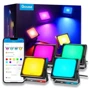 Набор настенных светильников Govee H7060 RGBICWW LED Smart Flood Lights черный (H7060311)