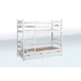 Ліжко TOKYO двоярусна з ящиками (800x1900) (бук) біла