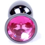 Анальная пробка с кристаллом BOSS of TOYS Boss Series - Jewellery Dark Silver PLUG Pink S, BS6400026