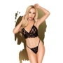Комплект: браллет и трусики Penthouse DOUBLE SPICE (черный, S/M)