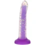 Светящийся в темноте фаллоимитатор ADDICTION Rave 8″ Glow in the Dark Dildo Purple Confetti