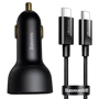 Зарядний пристрій Baseus Car Charger USB+USB-C Superme 100W Black (TZCCZX-01)
