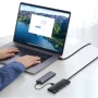 Адаптер Baseus Adapter Lite Series USB-C to 4хUSB3.0+USB-C Black (WKQX030401) фото 4