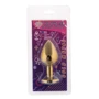 Анальная пробка CRYSTAL Gold Emerald, M
