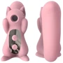 Вакуумный стимулятор с вибрацией KisToy Miss UU Pink, игрушка 2-в-1