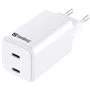 Зарядное устройство Sandberg Wall Charger 2xUSB-C 65W White (441-56)