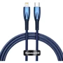 Кабель Baseus Cable USB-C to Lightning Glimmer Series Fast Charging Data 1m Blue (CADH000003)