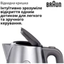 Електрочайник Braun WK 1500 GY: Покриття нагрівального елементу (матеріал) нержaвеющaя стaль