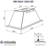 Вытяжка Minola HBI 5824 I 1200 LED: Тип воздухоочистителя Отвод