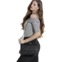 Женская сумка через плечо Guess Cessily Convertible Xbody Flap черная (HWVG7679210-BLA): Фактура Стеганая, Матовая