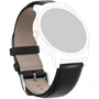 Ремешок Mobvoi 20mm Genuine Leather Strap Black for TicWatch C2 / C2 plus: Цвет черный