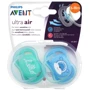 Пустышка для мальчиков Philips AVENT Ultra Air с декором, 6-18 мес, 2 шт (SCF342/22)