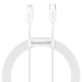 Кабель Baseus Cable USB-C to Lightning Superior Series Fast Charging PD 20W 1.5m White (CATLYS-B02)