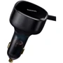 Зарядний пристрій Baseus Car Charger Retractable USB-C+USB-C 33W Black (C00035500111-00): Особливості Быстрая зарядка, USB-C