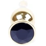 Анальная пробка с кристаллом BOSS of TOYS Boss Series - Jewellery Gold BUTT PLUG Black, BS6400065