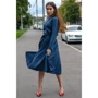 Платье FLFashion Плутос ХПП 3215 52 синее повседневное удлиненное миди: Вид Повседневные платья