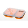 Контейнер Tramp 2 отсека силиконовый (900ml) с ловилкой Orange (TRC-090-orange): Производитель Tramp