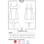 Облегающая эротическая сорочка Obsessive 843-CHE-2, S/M
