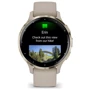 Смарт-часы Garmin Venu 3S Soft Gold Stainless Steel Bezel with French Grey Case and Silicone Band (010-02785-02): Материал корпуса Армированный волокном полимер / Нержавеющая сталь (Безель)