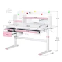 Детский стол Evo-kids TH-360 Plus Pink (TH-360 WG/PN Plus): Особенности Регулировка угла наклона столешницы, Регулировка высоты