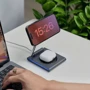 Зарядное устройство WIWU Wireless Charger Magnetic 15W Black (Wi-W023) for iPhone 16 I 15 I 14 I 13 I 12 series, Apple Watch and Apple AirPods: Тип беспроводное