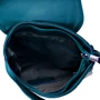 Женская сумка почтальонка Laskara синяя (LK-10245-turquois-snake): Фактура Под змею, Матовая, Гладкая