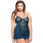 Короткая комбинация и стринги Fantasy Lingerie, XL/XXL (B-P104 TEAL)