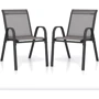 Комплект садовых стульев Costway Patio с подлокотниками серый 2 шт (5900779837670)