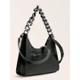 Жіноча сумка хобо Guess Tullia Hobo чорна (HWKM8382020-BLA): Фактура Под змею, Матовая
