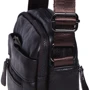 Мужская сумка через плечо Borsa Leather коричневая (K1223-brown): Фактура Зернистая