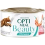 Влажный корм Optimeal Beauty Fitness для кошек полосатый тунец в соусе с креветками 70 г (4820215366229)